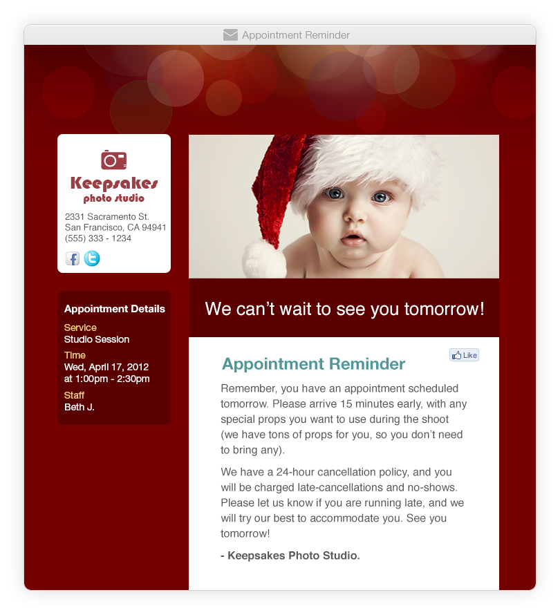 Appointment Reminder Software - Red